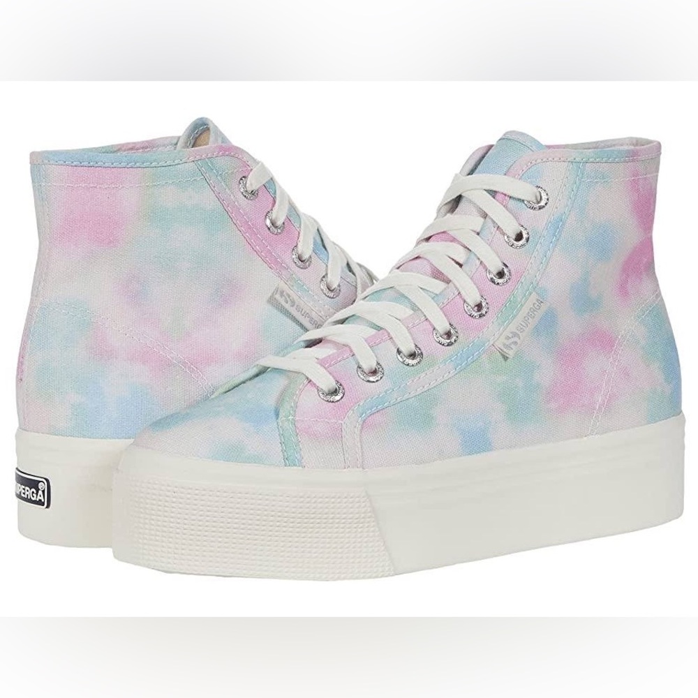 NTW Superga Pastel Tie Dye High Tops